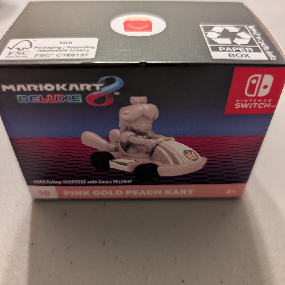 McDonald's Happy Meal Pink Gold Peach Kart Toy